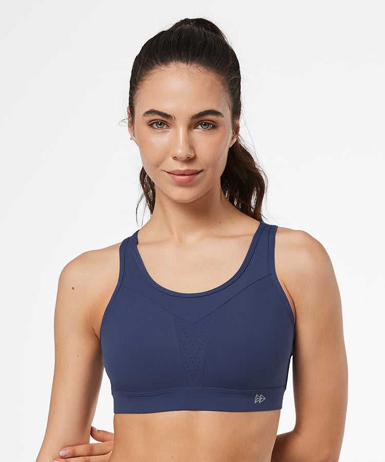 Echo Perforated Adjustable Straps Padded Running Bra