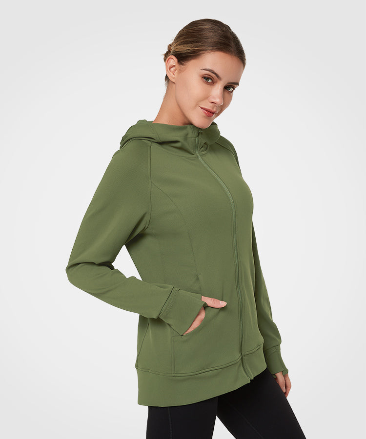 Buy Textured Hoodie with Raglan Sleeves and Thumb Hole