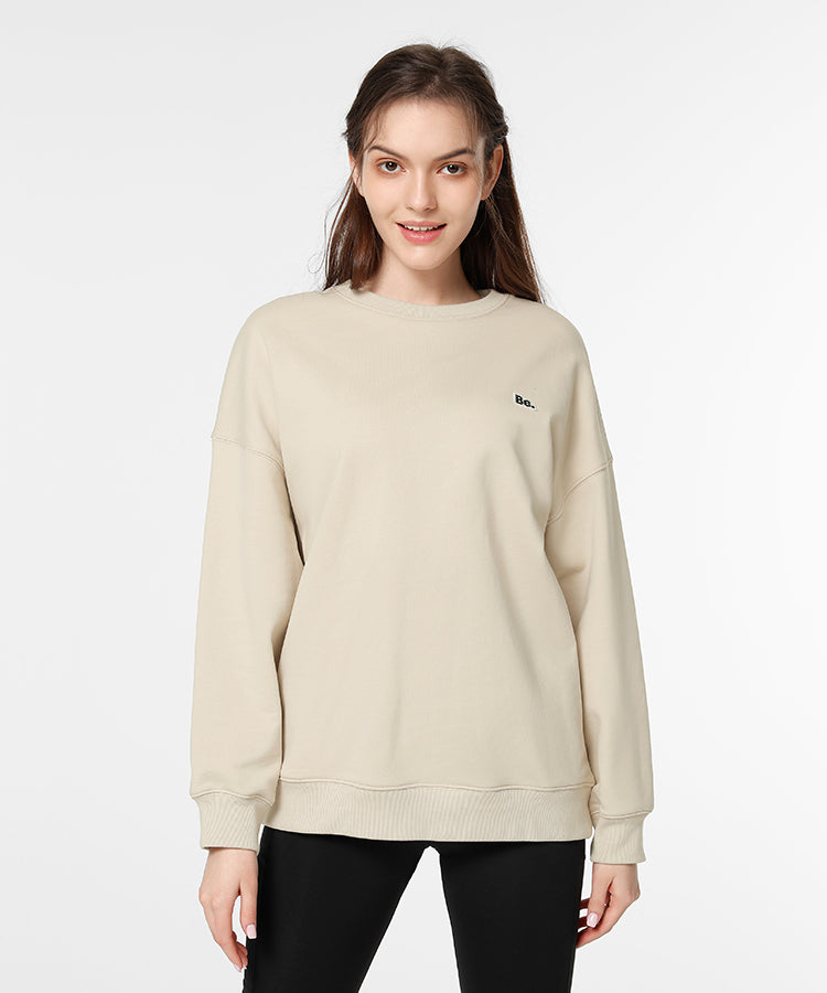 Shift Drop Shoulder Ribbed Sweatshirt Women's Sports Sweatshirt Yvette