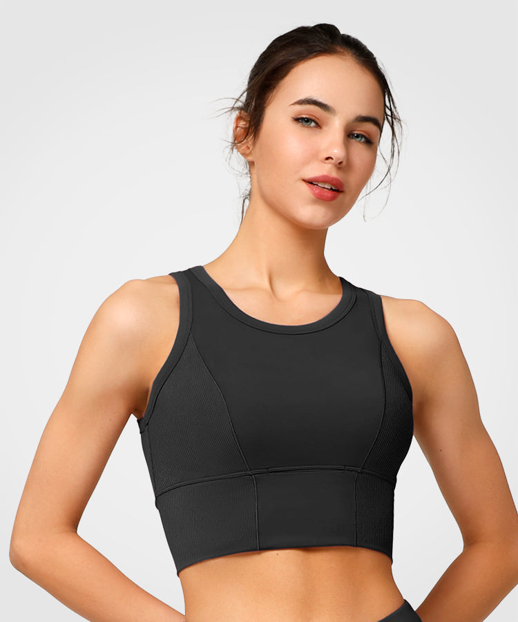 Longline sports bra high 2024 impact